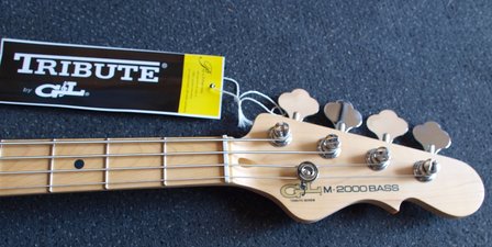 G&amp;L Tribute M2000 3tone sunburst MP, nu met stevige orginele G&amp;L gigbag