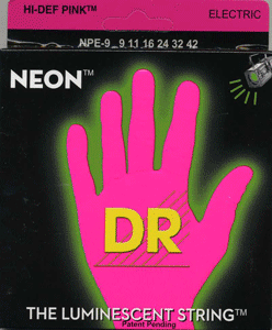 DR NPE-9 009-042 snaren voor electrische gitaar, Hi-Def Pink