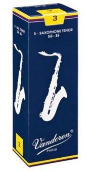 Vandoren Traditional Tenorsaxrieten, maat 1.5, 2.0, 2.5, 3.0, 4.0 of 5.0, 1 riet