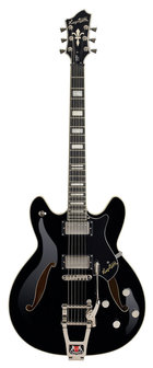 Hagstrom Tremar Viking DeLuxe Black