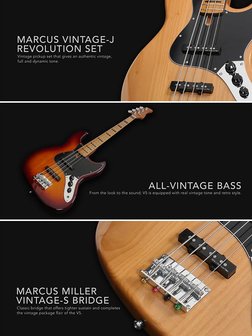 Sire Basses V5 Series Marcus Miller basgitaar, Vintage White