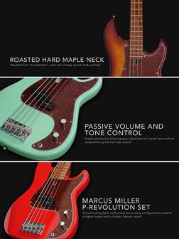 Sire Basses P5 Series Marcus Miller basgitaar, Dakota Red