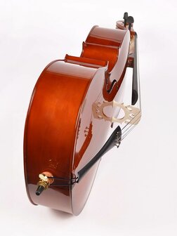 Leonardo 4/4 cello nitro, hardhout toets en stemsleutels, inclusief tas en strijkstok