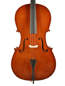 Leonardo 4/4 cello nitro, hardhout toets en stemsleutels, inclusief tas en strijkstok