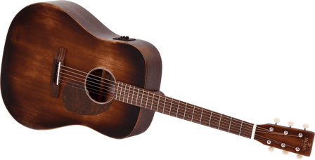 Sigma DM-15E-AGED electro-akoestische dreadnought, aged old whiskey barrel
