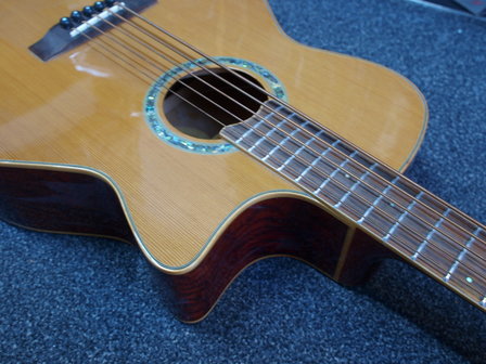 Richwood 5-snarige electro-akoestische basgitaar, naturel, limited edition