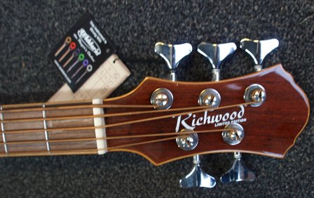 Richwood 5-snarige electro-akoestische basgitaar, naturel, limited edition