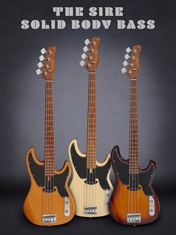 Sire Basses D5+ Series Marcus Miller basgitaar, Tobacco Sunburst