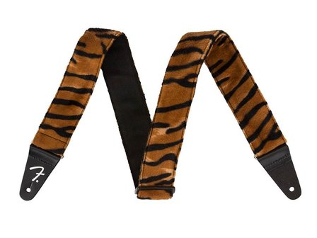 Fender Wild Animal Print 2&quot; guitar strap, synthetic fur, tiger print