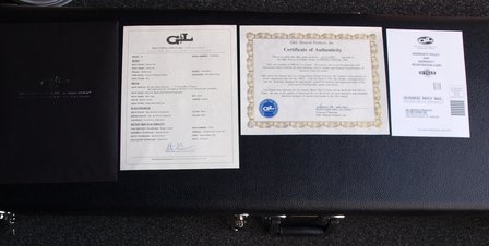 G&amp;L USA Custom Build Jazzbass Honey Ale Swamp Ash met luxe tolex oblong hardcase