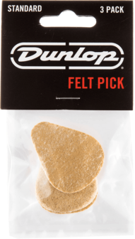 Dunlop 8012P vilten plectrums, 3 stuks