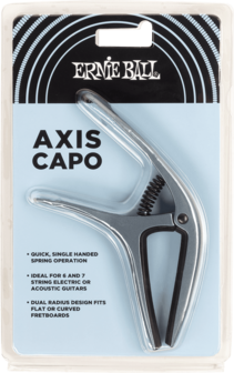 Ernie Ball Axis Capo, Blue Steel voor nylon- en staalsnarige gitaar