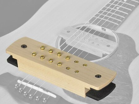 Maple Soundhole pickup, humbucker with 60cm cable + jack socket