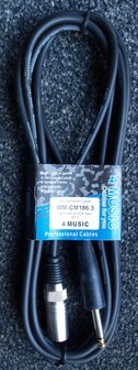 4Music CM186-3 kabel XLR-M kabel naar jack, 3 meter