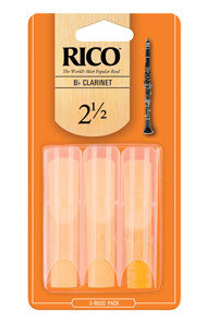 3 Rico rieten voor Bes klarinet, sterkte 3.0