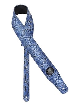 Gaucho gitaarriem, blue snakeskin