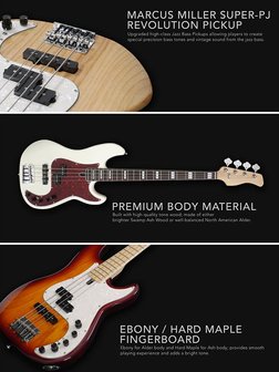 Sire Marcus Miller P7+ 2nd Gen Swamp Ash 4-string bass guitar naturel