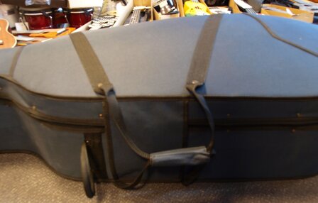 Hardfoam cellokoffer voor 4/4 cello, blauw, op wielen