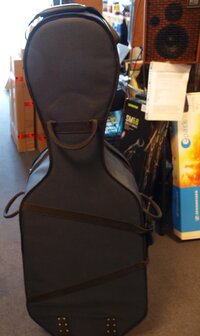 Hardfoam cellokoffer voor 4/4 cello, blauw, op wielen