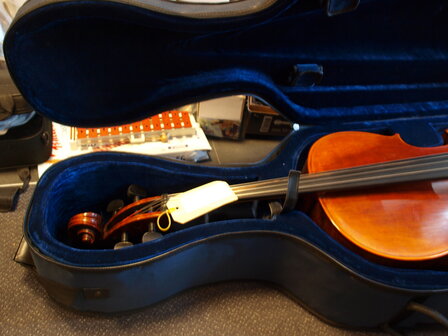 Hardfoam cellokoffer voor 4/4 cello, blauw, op wielen
