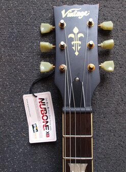 Vintage VS6 Icon Series MR Mahonie, SG-model met Marshall versterker
