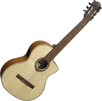 L&acirc;g Occitania OC88CE electro-akoestische klassieke nylonsnarige gitaar, 4/4, nu met koffer
