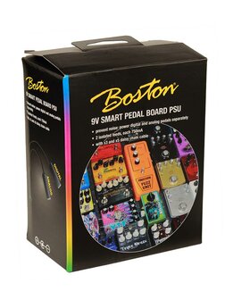 Boston ge&iuml;soleerde adapter voor ruisvrij voeden van analoge &amp; digitale pedalen, voeding 9V