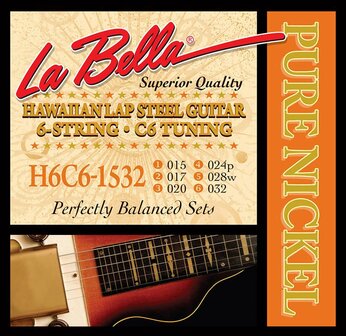 La Bella Lap Steel Guitar snarenset voor lapsteel