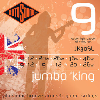 Rotosound Jumbo King, 12-snarig, super light, light of extra light