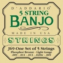 D&#039;Addario snarenset voor 5-snarige banjo light 009