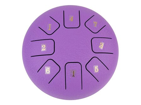 Hayman steel tongue drum 6&quot; purple met mallets