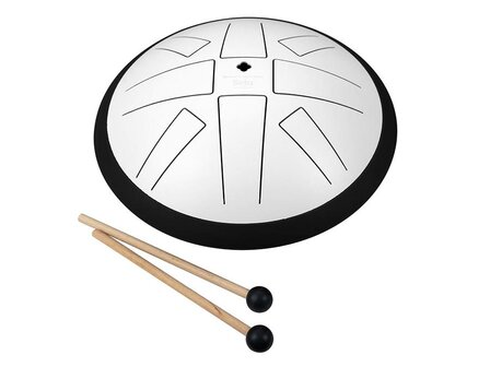 Sela tongue drum 10&quot;, 8 tongues, C Major, white