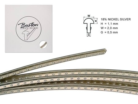 Fretdraad 0716062 1,5 meter voor modern Strat en Tele 0.7 x 1.6 x 0.6