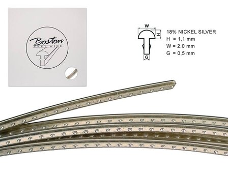 Fretdraad 0716062 1,5 meter voor modern Strat en Tele 0.7 x 1.6 x 0.6