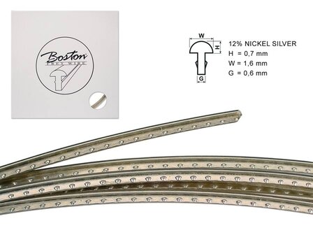 Fretdraad 1120058 Vintage strat / tele 1,5 meter, h=1,1 w=2,0 g=0,5mm