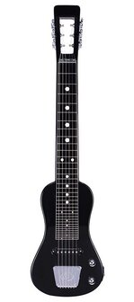 SX lapsteel gitaar met glazen slide en hoes, kleur zwart
