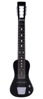 SX lapsteel gitaar met glazen slide en hoes, kleur zwart