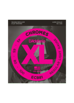 D&#039;Addario Chromes ECB81 Regular light Flatwound bassnaren, 45-100