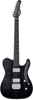 G&amp;L Asat DeLuxe Tribute Transluced Black &#039;carved top&#039;