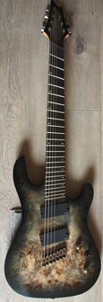 CORT E-Gitaar, KX FF, Stardust Black, 7-snarige gitaar