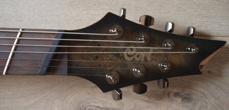 CORT E-Gitaar, KX FF, Stardust Black, 7-snarige gitaar