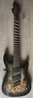 CORT E-Gitaar, KX FF, Stardust Black, 7-snarige gitaar