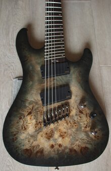 CORT E-Gitaar, KX FF, Stardust Black, 7-snarige gitaar