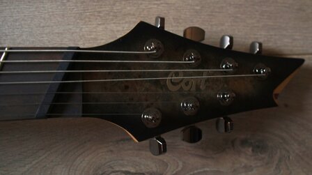 CORT E-Gitaar, KX FF, Stardust Black, 7-snarige gitaar