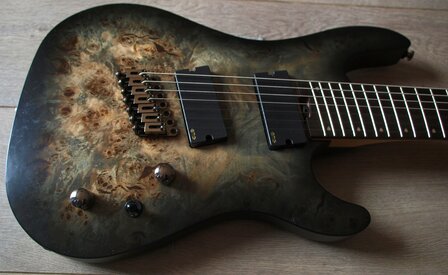 CORT E-Gitaar, KX FF, Stardust Black, 7-snarige gitaar