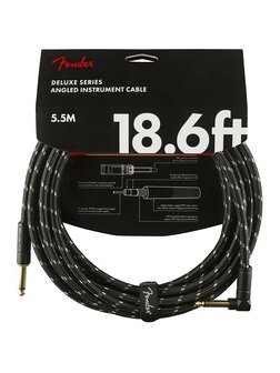 Fender DeLuxe Series 5.5 meter instrumentkabel, black tweed