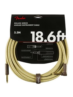 Fender DeLuxe Series 5.5 meter instrumentkabel, yellow tweed