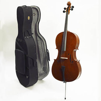 Stentor Cello SR1586A 3/4 of 4/4, Conservatoire met strijkstok en koffer