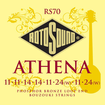 Rotosound Traditional Bouzouki Stringset, Phosphor Bronze, loop end