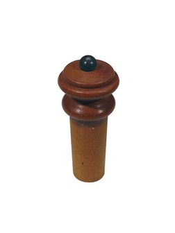 Eindpin voor viool 4/4-3/4, boxwood, medium, hill model, black ball